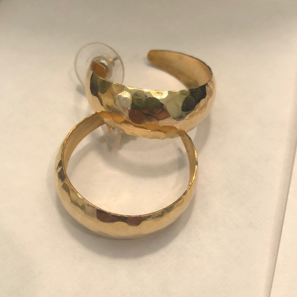 Gold hoop earrings